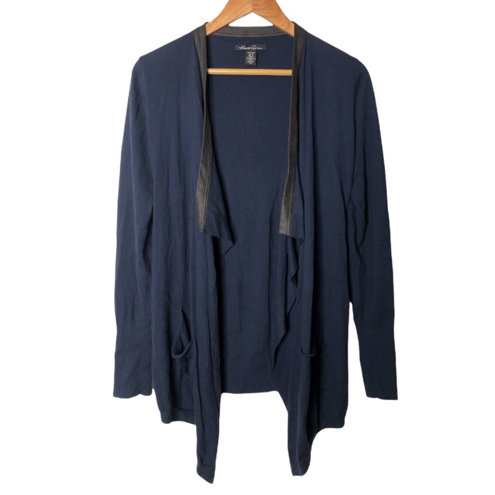 Kenneth Cole Open Drape Navy Blue Cardigan Size Small